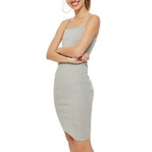 Top shop gray body con layering dress ✨